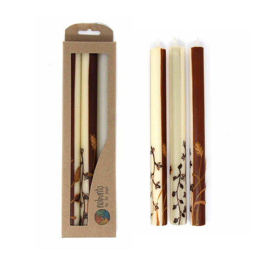Tall Hand Painted Candles - Three in Box - Kiwanja Design - Nobunto - Nobunto - Flyclothing LLC