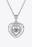 Moissanite Heart Pendant Necklace - Trendsi - Flyclothing LLC
