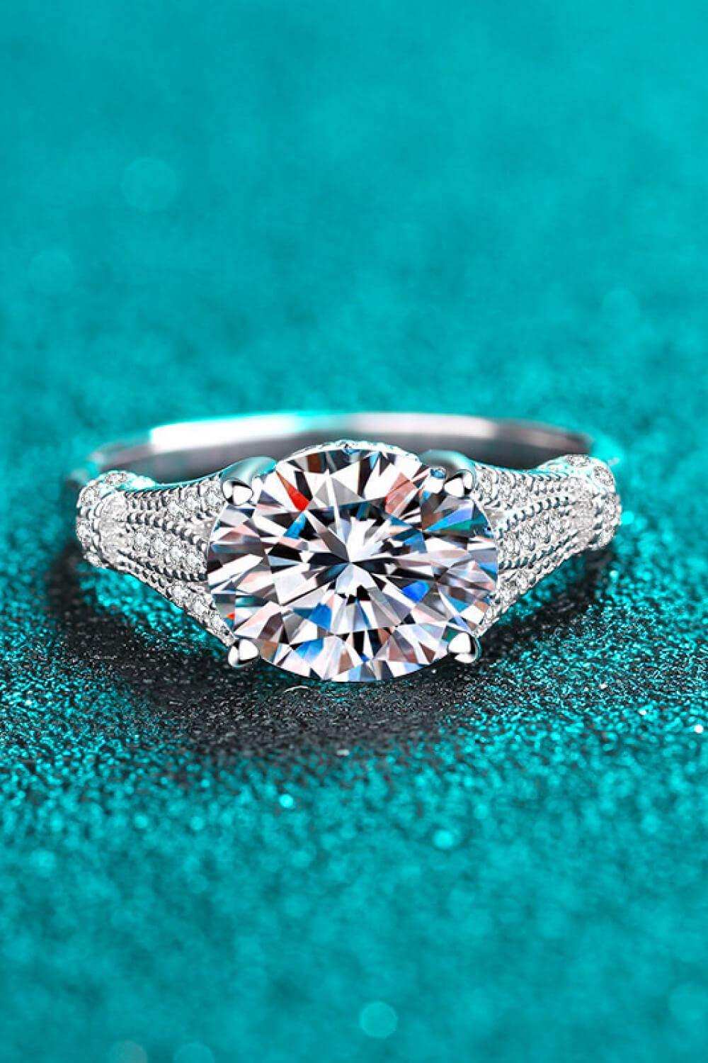 Unpredictable Day 3 Carat Moissanite Ring - Trendsi - Flyclothing LLC