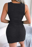 Cutout Sleeveless Knit Dress - Trendsi - Flyclothing LLC