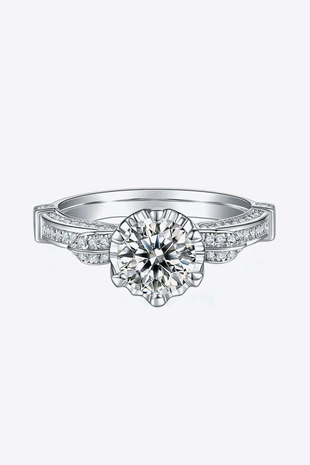 1 Carat Moissanite 925 Sterling Silver Ring - Trendsi - Flyclothing LLC