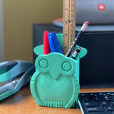 Mr. Owl Eyeglass Stand Pen Holder Combo - Asha Handicrafts - Flyclothing LLC