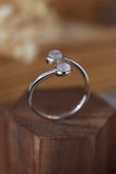High Quality Natural Moonstone 925 Sterling Silver Toi Et Moi Ring - Trendsi - Flyclothing LLC