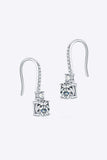 2 Carat Moissanite 925 Sterling Silver Drop Earrings - Trendsi - Flyclothing LLC