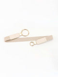 Double Ring Buckle Elastic PU Belt - Trendsi - Flyclothing LLC