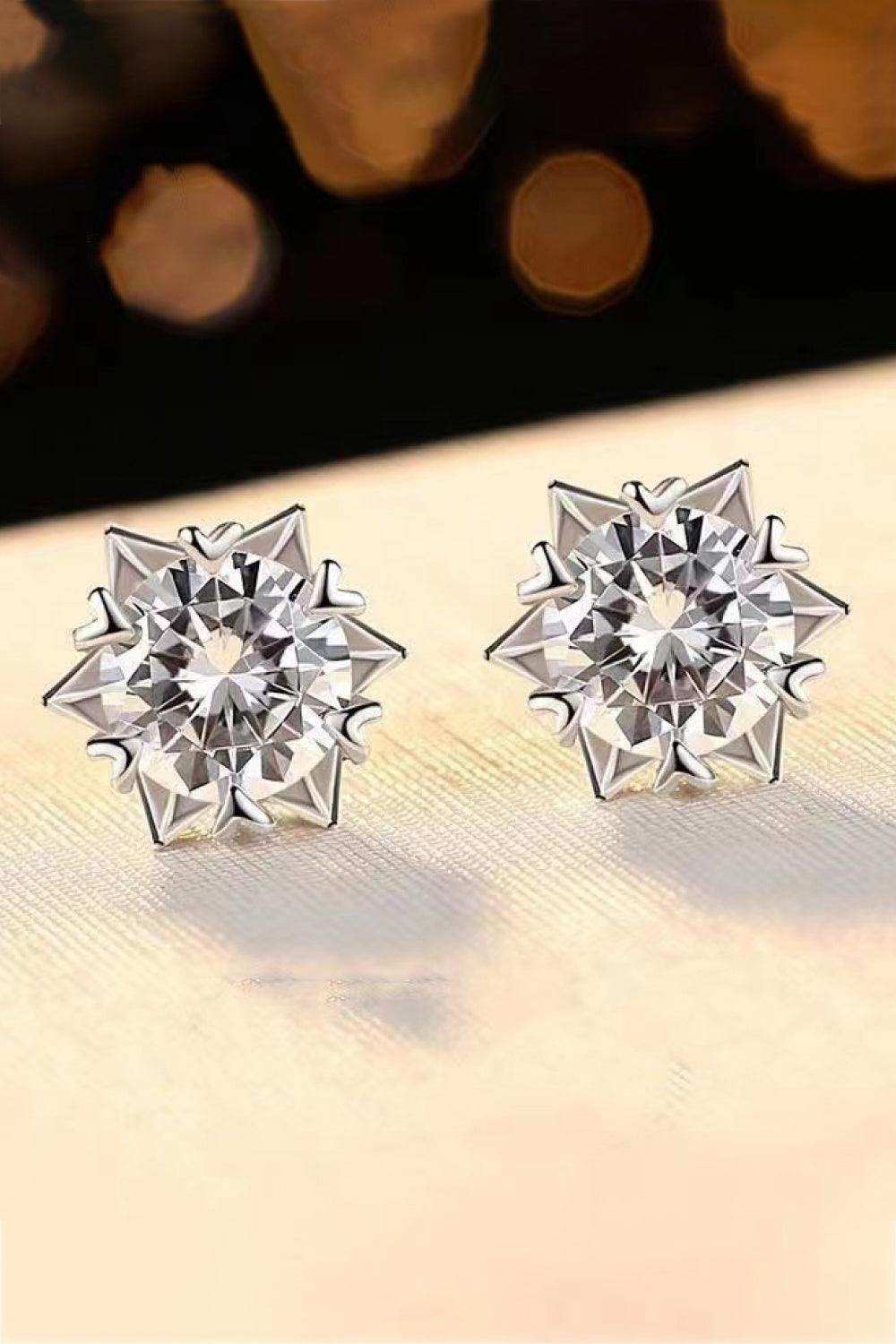 Stuck On You 4 Carat Moissanite Stud Earrings - Trendsi - Flyclothing LLC