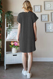 Heimish Full Size Ribbed Round Neck Short Sleeve Tee Dress - Trendsi - Flyclothing LLC