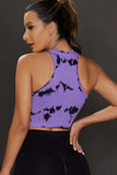 Tie-dye Cropped Round Neck Tank Top - Trendsi - Flyclothing LLC