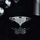 Moissanite 925 Sterling Silver Heart Ring - Trendsi - Flyclothing LLC