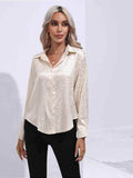 Printed Collared Neck Buttoned Shirt - Trendsi - Flyclothing LLC