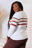Basic Bae Striped Collared Neck Rib-Knit Top - Trendsi - Flyclothing LLC