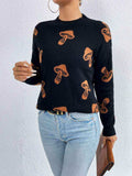 Patterned Drop Shoulder Sweater - Trendsi - Flyclothing LLC