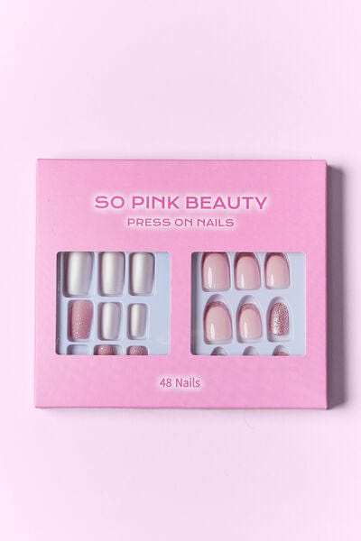 SO PINK BEAUTY Press On Nails 2 Packs - Trendsi - Flyclothing LLC