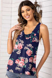 Floral Scoop Neck Tank Top - Trendsi - Flyclothing LLC