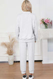 Half Zip Sweatshirt and Drawstring Sweatpants Set - Trendsi - Flyclothing LLC