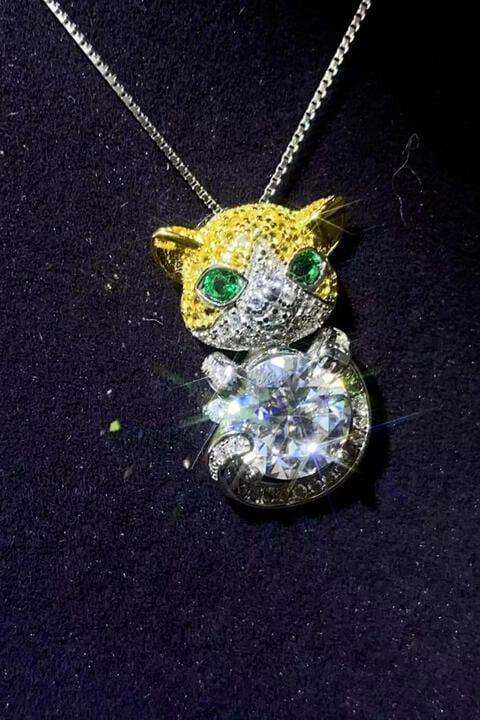 2 Carat Moissanite 925 Sterling Silver Necklace - Trendsi - Flyclothing LLC