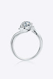 1 Carat Moissanite 925 Sterling Silver Heart Ring - Trendsi - Flyclothing LLC