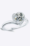 1 Carat Moissanite Heart Ring - Trendsi - Flyclothing LLC