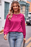 Round Neck Long Sleeve Tee - Trendsi - Flyclothing LLC