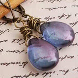 Alloy Gemstone Drop Earrings - Trendsi - Flyclothing LLC