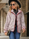 Fuzzy Pocketed Button Up Jacket - Trendsi - Flyclothing LLC