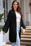 Open Front Longline Cardigan - Trendsi - Flyclothing LLC
