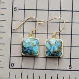 Square Copper Drop Earrings - Trendsi - Flyclothing LLC