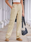 Straight Denim Cargo Pants - Trendsi - Flyclothing LLC