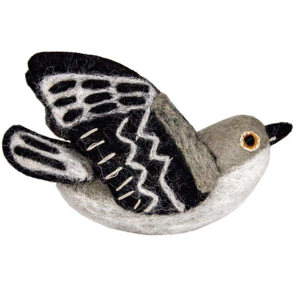 Wild Woolies Felt Bird Garden Ornament - Mockingbird - Wild Woolies (G) - Wild Woolies (G) - Flyclothing LLC