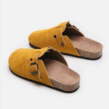 Suede Closed Toe Buckle Slide - Trendsi - Flyclothing LLC