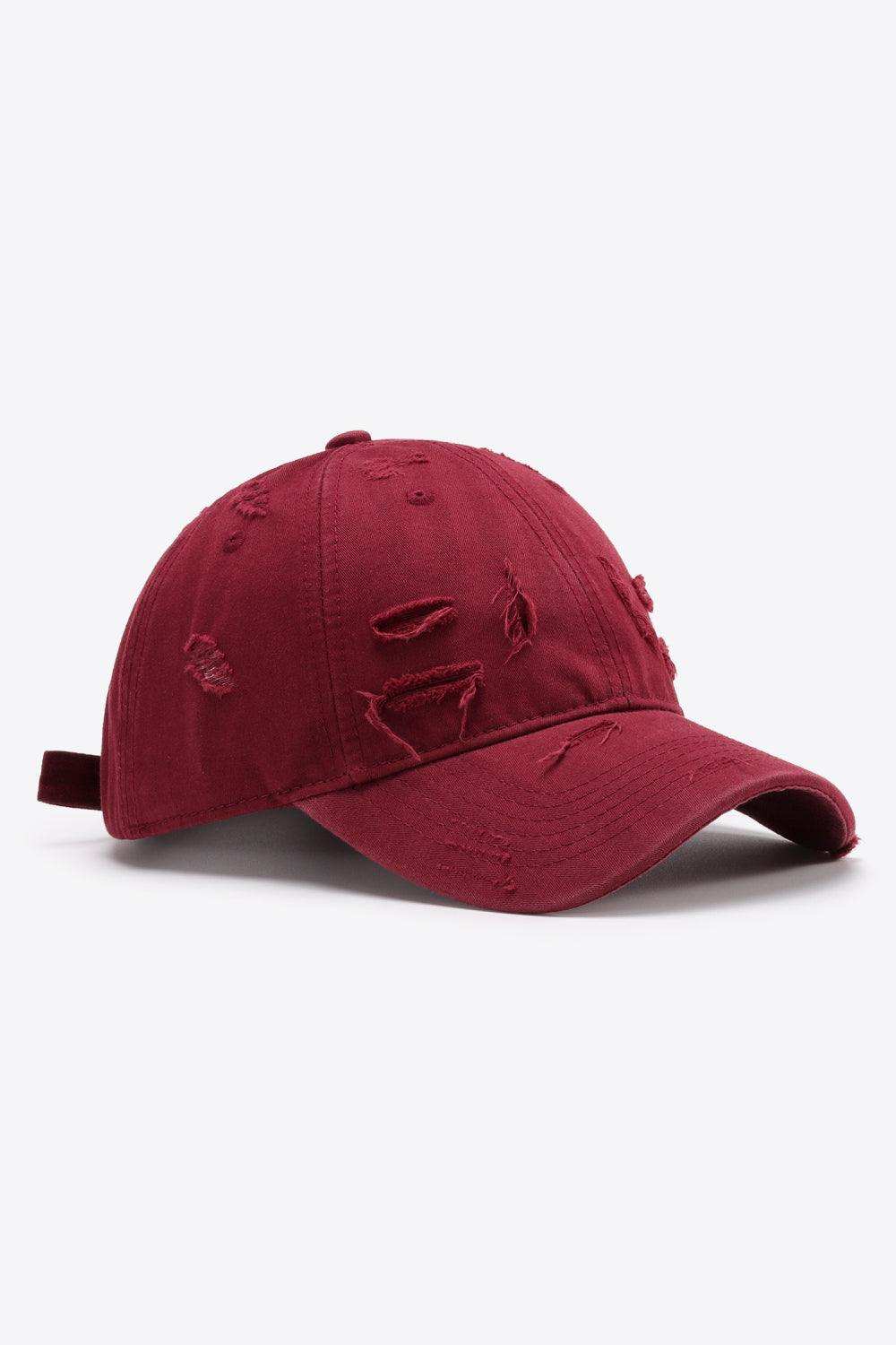 Distressed Adjustable Baseball Cap - Trendsi - Flyclothing LLC