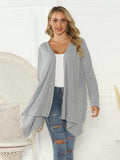 Floral Open Front Long Sleeve Cardigan - Trendsi - Flyclothing LLC