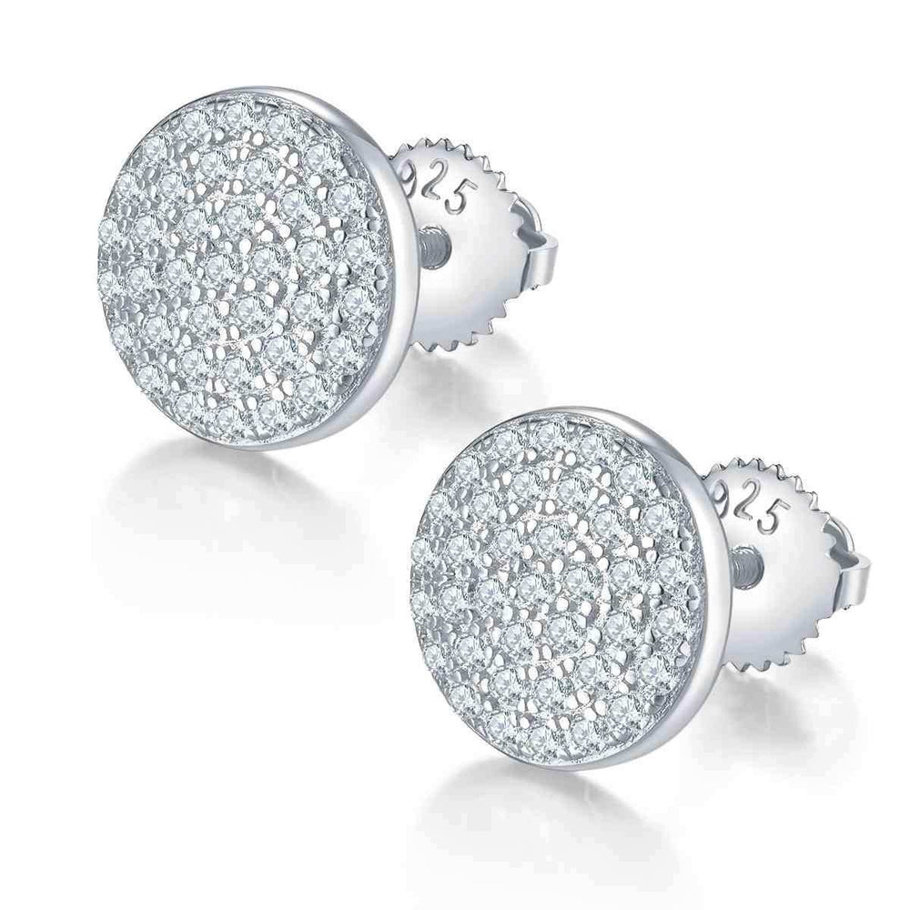 Moissanite 925 Sterling Silver Earrings - Trendsi - Flyclothing LLC