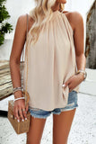 Ruched Grecian Neck Tank - Trendsi - Flyclothing LLC