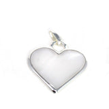 Corazon Blanco White Heart Pendant with Chain - Artisana - Flyclothing LLC