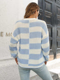 Two-Tone Dropped Shoulder Sweater - Trendsi - Flyclothing LLC