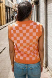 Checkered V-Neck Sweater Vest - Trendsi - Flyclothing LLC
