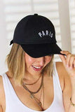 Zenana PARIS Embroidered Baseball Cap - Trendsi - Flyclothing LLC