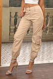 High Waist Cargo Pants - Trendsi - Flyclothing LLC