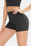 Slim Fit Wide Waistband Sports Shorts - Trendsi - Flyclothing LLC
