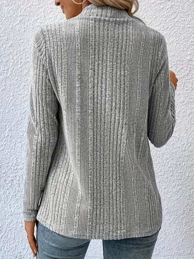 Open Front Long Sleeve Cardigan - Trendsi - Flyclothing LLC