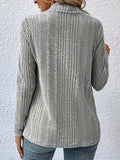 Open Front Long Sleeve Cardigan - Trendsi - Flyclothing LLC