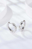 Moissanite Twisted Platinum-Plated Earrings - Trendsi - Flyclothing LLC