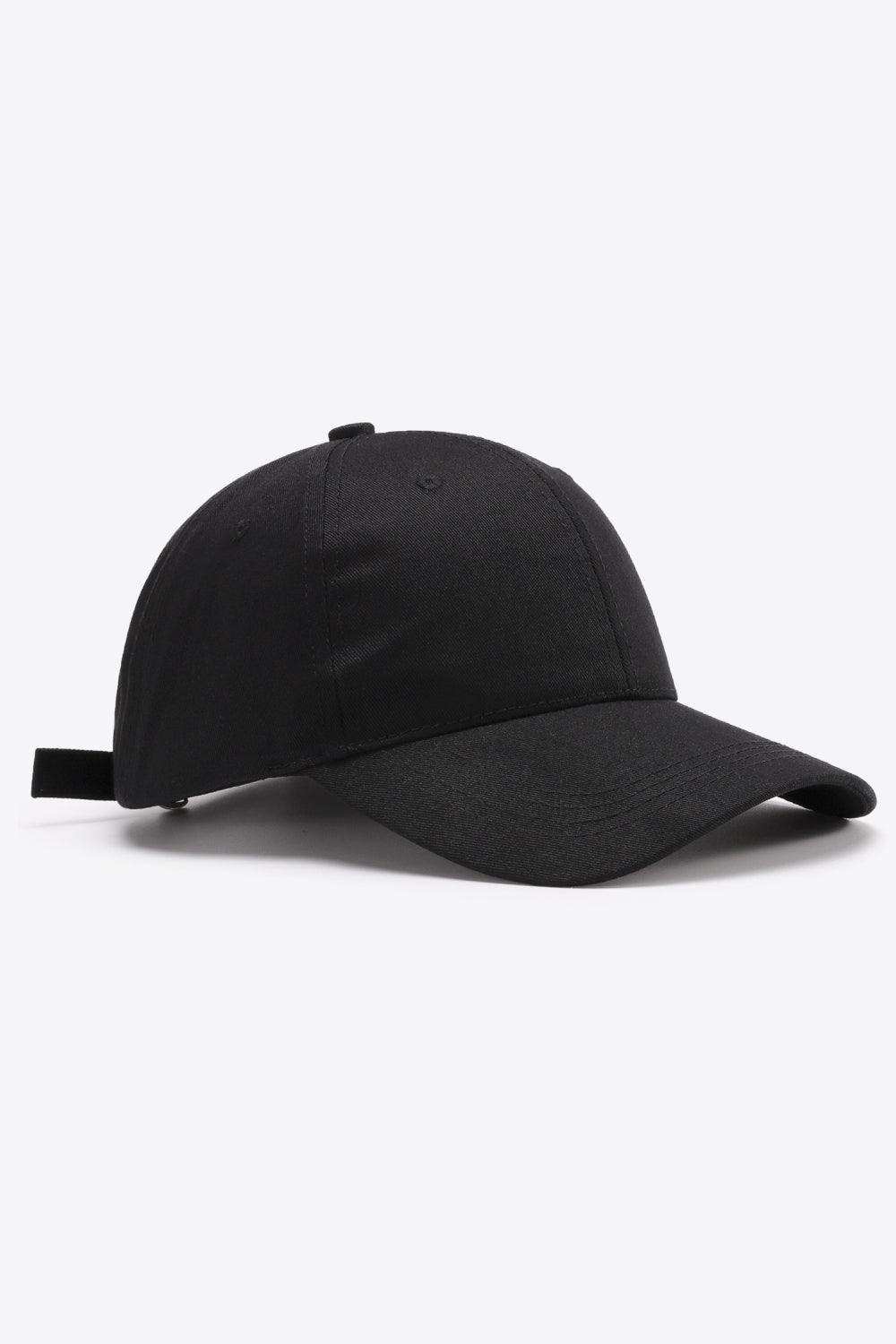 Plain Adjustable Cotton Baseball Cap - Trendsi - Flyclothing LLC