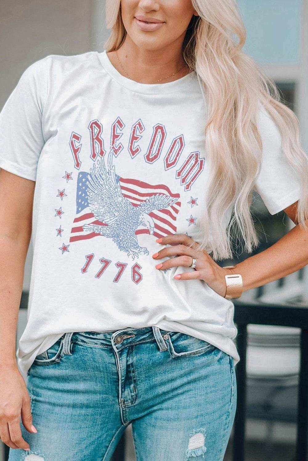 FREEDOM 1776 Graphic Tee - Trendsi - Flyclothing LLC
