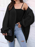 Open Front Dropped Shoulder Longline Cardigan - Trendsi - Flyclothing LLC