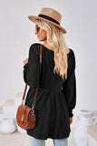 V-Neck Lantern Sleeve Blouse - Trendsi - Flyclothing LLC