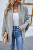 Open Front Long Sleeve Cardigan - Trendsi - Flyclothing LLC