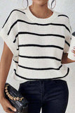 Striped Round Neck Sweater Vest - Trendsi - Flyclothing LLC