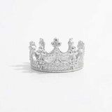 Crown Shape Zircon 925 Sterling Silver Ring - Trendsi - Flyclothing LLC
